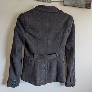 Superdry Tailoring Grey Wool Tweed Blazer
